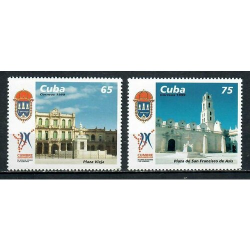 Почтовые марки Куба 1999г. Девятый латиноамериканский саммит глав государств и правительств, Гавана Архитектура, Организации MNH почтовые марки куба 2000г группа 77 саммит юга гавана карты организации mnh