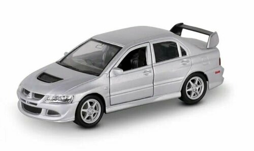 Модель машины WELLY 1:38 Mitsubishi Lancer EVO VIII, пруж. мех, серый металлик