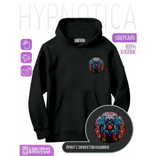 фото Толстовка hypnotica, размер m, черный