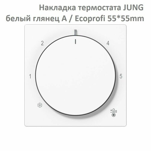 Термостата лицевая панель JUNG A Eco Profi A1749BFWW белый глянец нового образца для FTR231