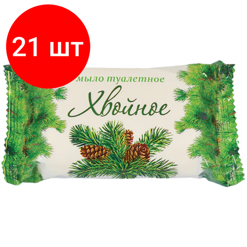 Комплект 21 шт, Мыло туалетное 100 г, ММЗ, стандарт Хвойное