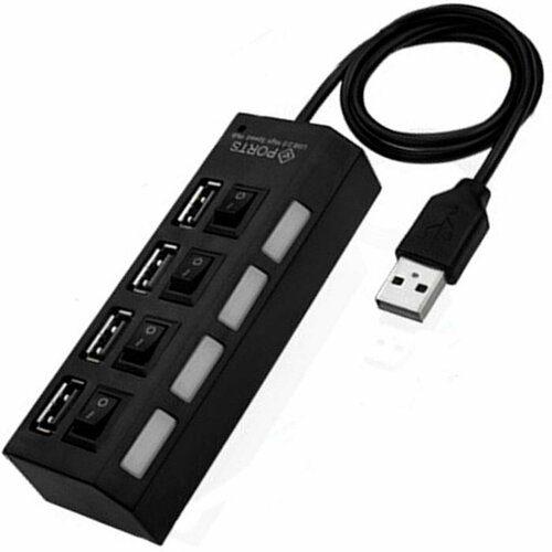 USB разветвитель на 4 порта USB HUB 4PS черный