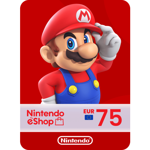 Карта пополнения Nintendo eShop 75 Euro Европа EU 999900₽