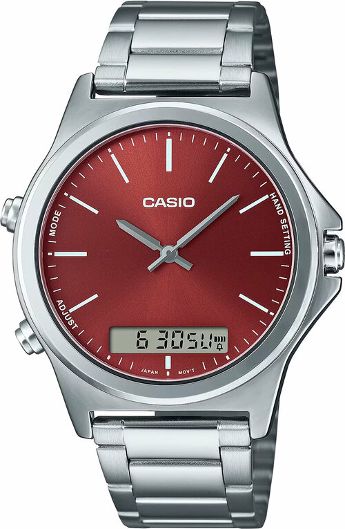 Наручные часы CASIO Collection MTP-VC01D-5E, серебряный, коричневый