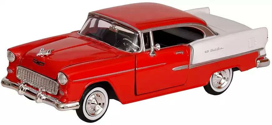 Модель машины 1955 Chevrolet (Chevy) (Chevy)Bel Air Красный 1:24 Motormax 73229