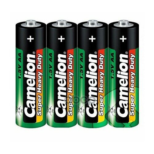 Батарейка Солевая Camelion Super Heavy Duty Aa 1,5V R6p-Sp4g Camelion арт. R6P-SP4G батарейка camelion green series aa в упаковке 4 шт