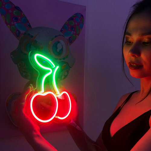 Изображение товара Неоновый светильник, неоновый светильник вишенки, 20 x 23 см. с диммером