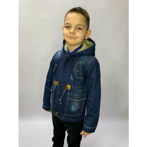 Джинсовая куртка HAPPY TREE Джинсовая куртка для мальчика MAB 1166, размер 104, синий