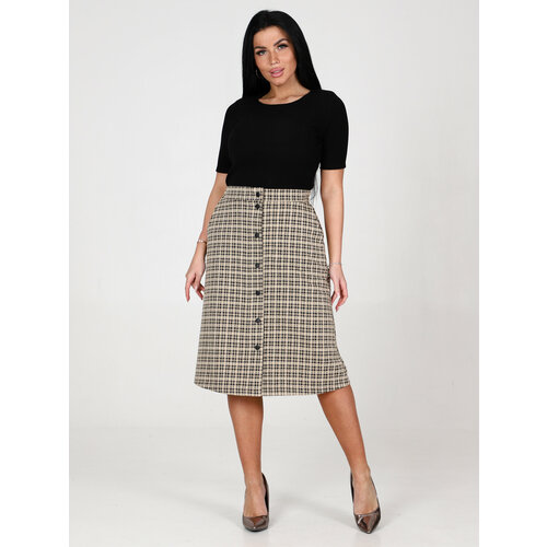 фото Юбка ivcapriz, размер 50, бежевый, коричневый