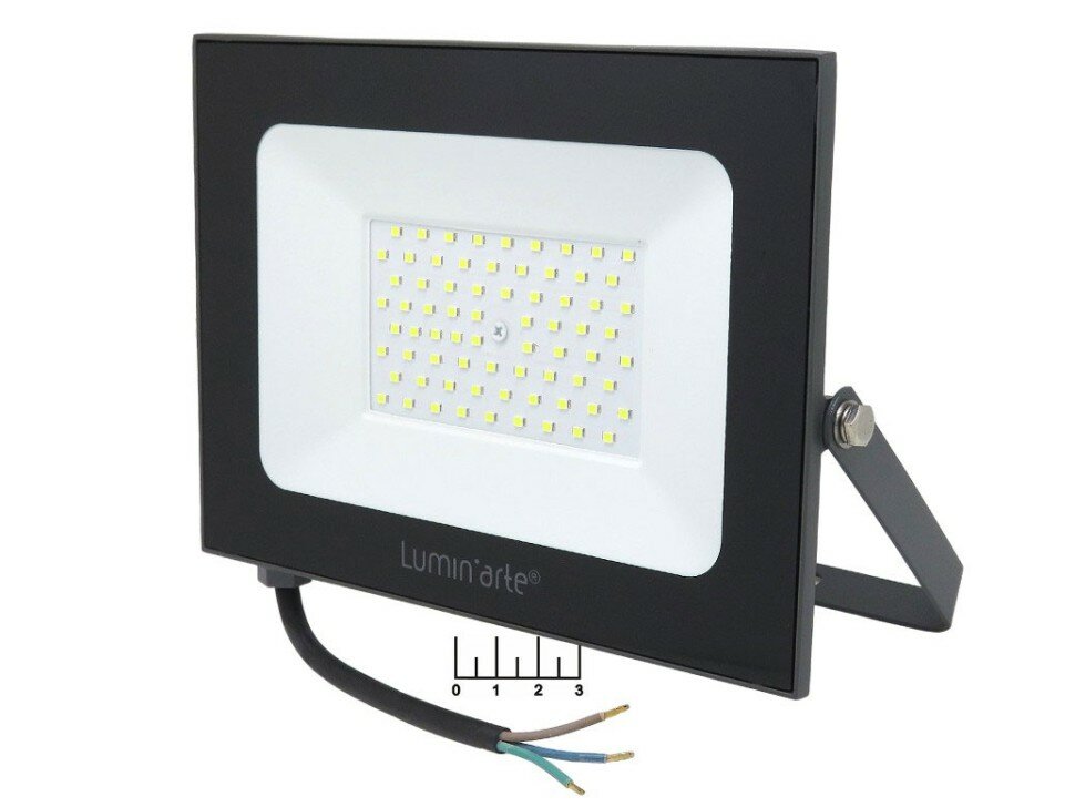 Прожектор светодиодный 220V 100W 72LED 5700K белый холодный Luminart IP65 (-40.+50C)