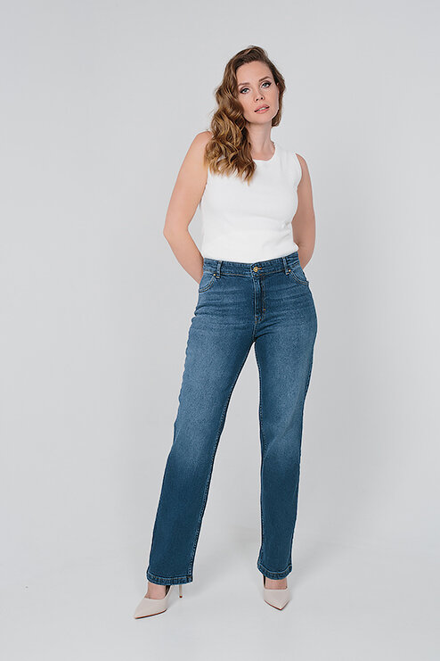 Джинсы широкие 