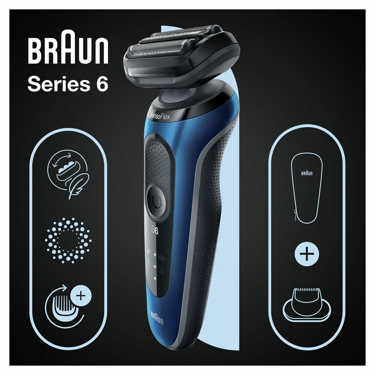 Электробритва Braun Series 6 61-R1200S красный/черный - фото №17