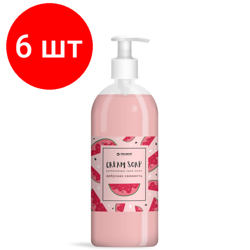 Комплект 6 штук, Крем-мыло жидкое Pro-Brite Cream Soap Premium Арбузная свеж с дозат 0.5л