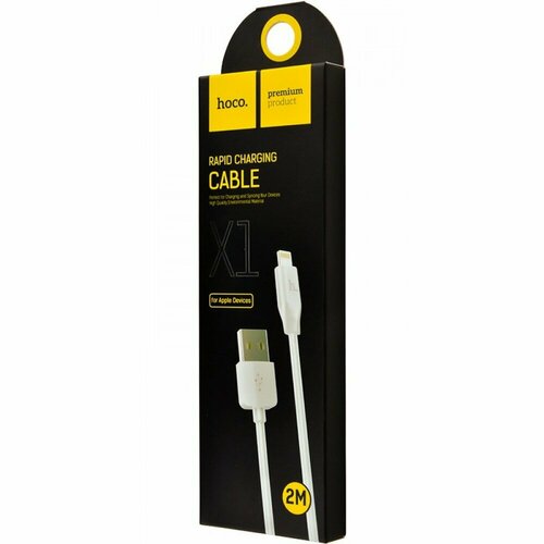 Кабель Hoco X1 для iPhone 1м белый кабель hoco для y1 pro белый