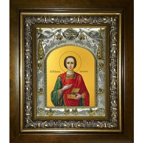Икона пантелеимон Целитель, Великомученик великомученик и целитель пантелеимон икона в резной рамке