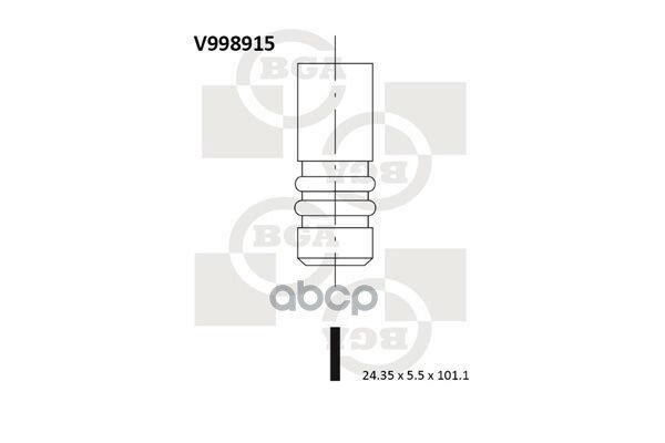 BGA V998915 клапан 24.4x5.5x101.1 EX CIT C2/C3/C4/PGT 206/307/1007 1.4 16V (KFU(ET3J4)) 04- Bga V998915