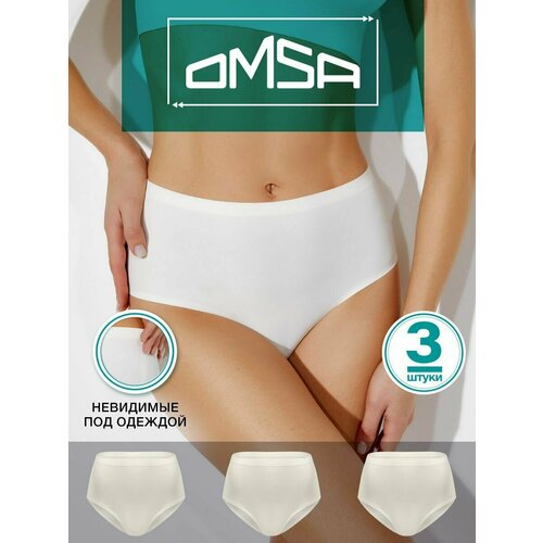 Трусы Omsa, 3 шт., размер 50 (XL), бежевый