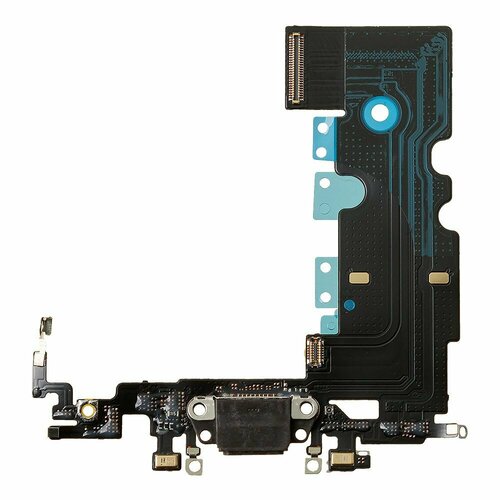 Шлейф/FLC iPhone 8/SE 2020 на системный разъём/микрофон (черный)
