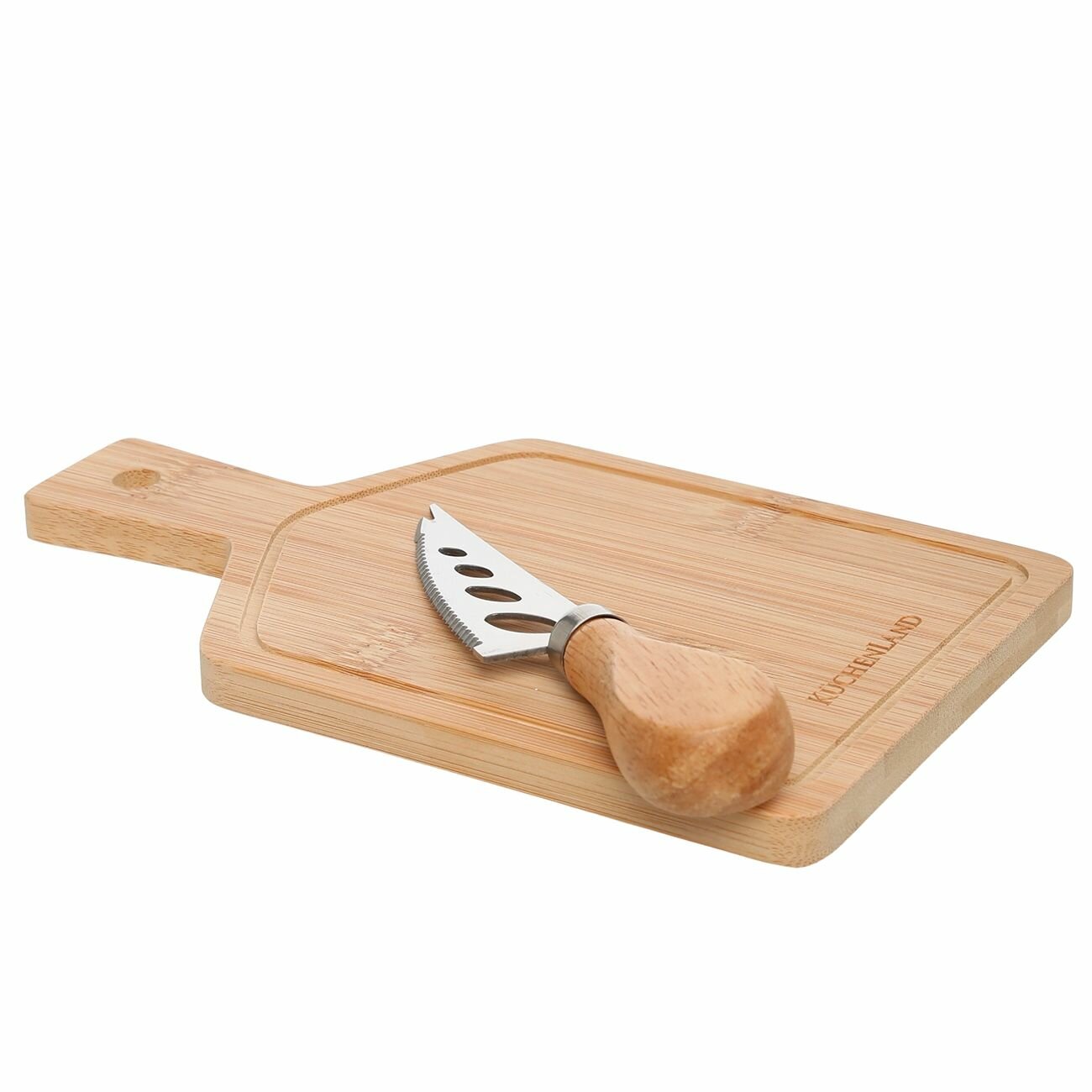фото Набор для сыра, 2 пр, доска-блюдо с ручкой/нож для масла, бамбук/сталь, Cheese, Bamboo