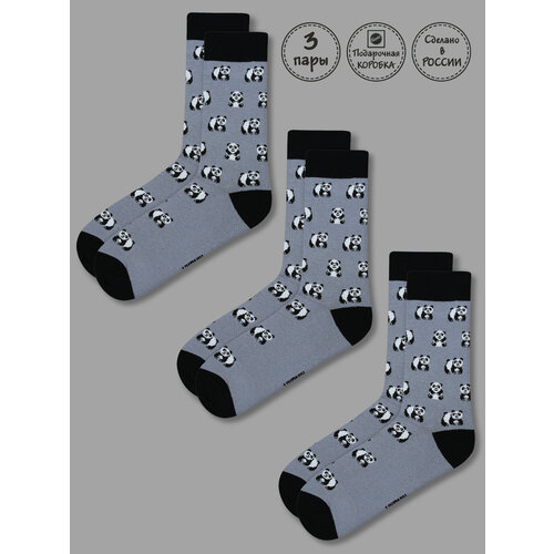 фото Носки kingkit носки кингкит 3 пары подарочная упаковка цветные, 3 пары, размер 36-41, серый
