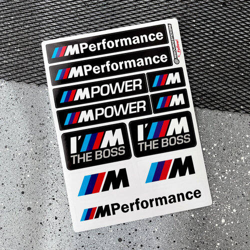 Наклейки BMW performance футболка сувенирshop автомобили bmw бмв черная m