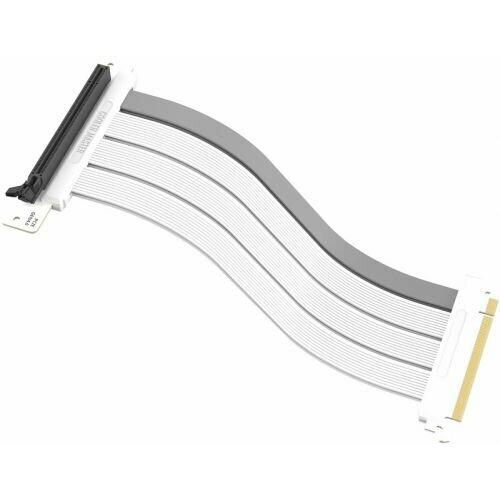 Кабель Cooler Master MCA-U000C-WPCI40-300 Riser Cable PCIe 4.0 x16, White - 300mm модуль расширения huawei pcie riser card 2 slot x16 x16 used for rh2288 v3 rh2288h v3 5288 v3 bc1m07rise 02310ykr