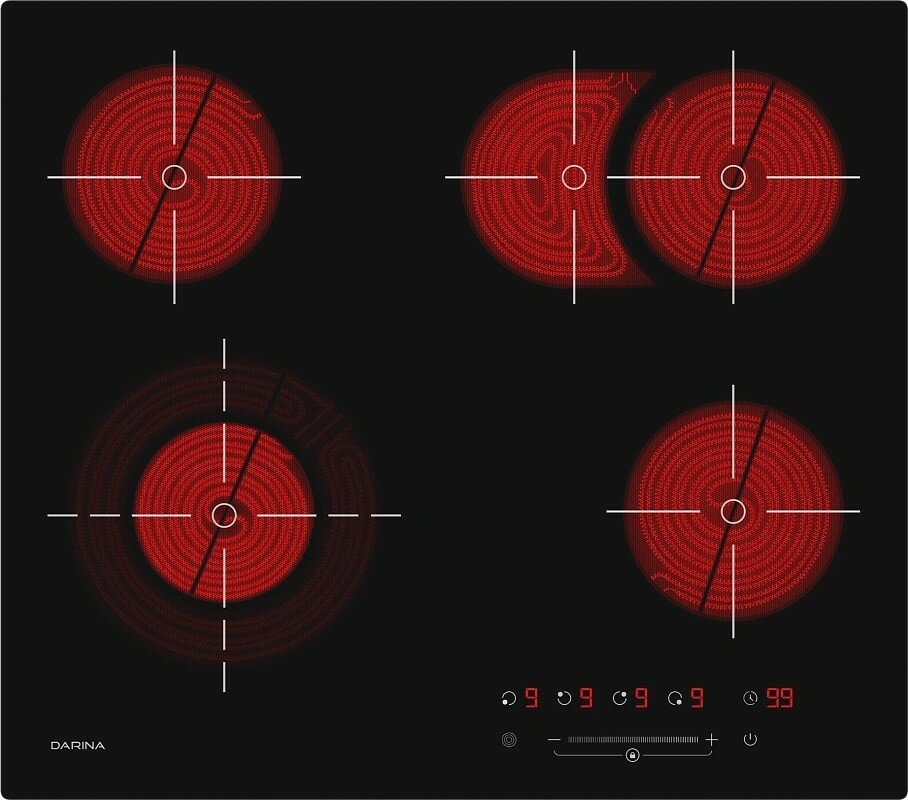 Варочная панель Darina PL E329 B, электрическая, независимая, черный - фото №5