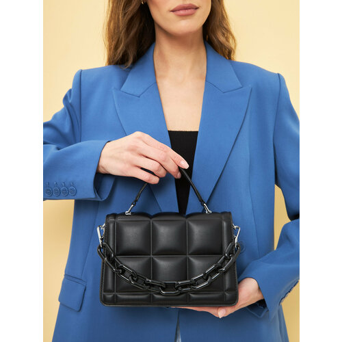 фото Сумка кросс-боди , фактура стеганая, черный swendi