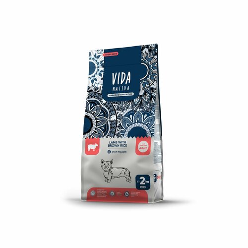 VIDA Nativa Вида Сухой корм для взрослых собак мелких пород с ягненком и бурым рисом 2 кг 2215₽