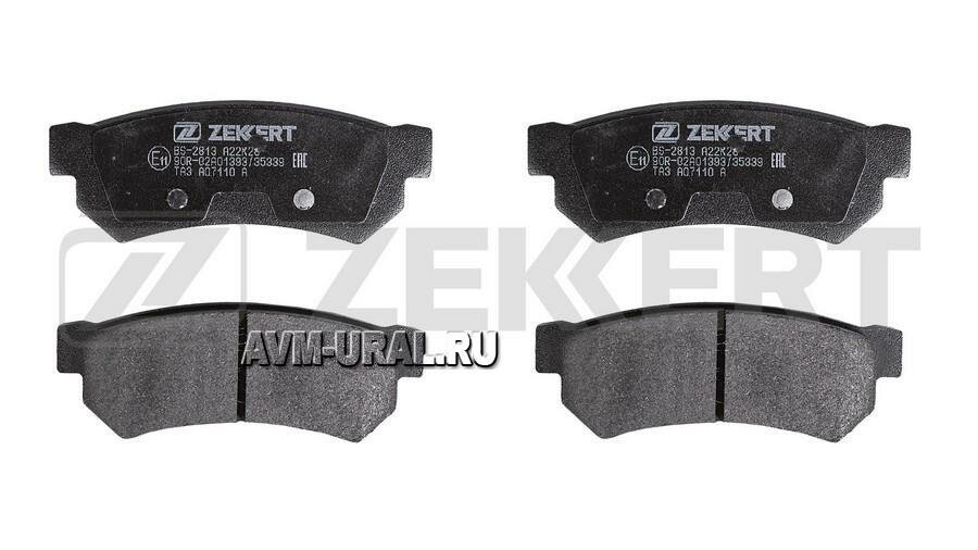 ZEKKERT BS2813 Колодки тормозные Chevrolet Lacetti 07-; Daewoo Gentra 13- задние (без ушек) Zekkert