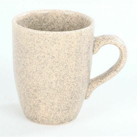 фото Кружка керамическая 350 мл 11 см Бежевый мрамор Alfa Keramika