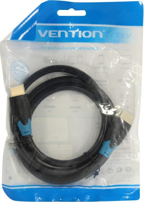 Кабель Vention HDMI High speed v2.0 with Ethernet 19M/19M - 1м Кабель Vention HDMI(m)/HDMI(m) - 1 м (AACBF) - фото №3