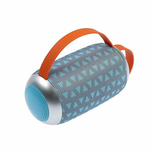 Портативная колонка LuazON LAB-54 10 Вт 1200 мАч microSD AUX USB серо-бирюзовая 204200₽