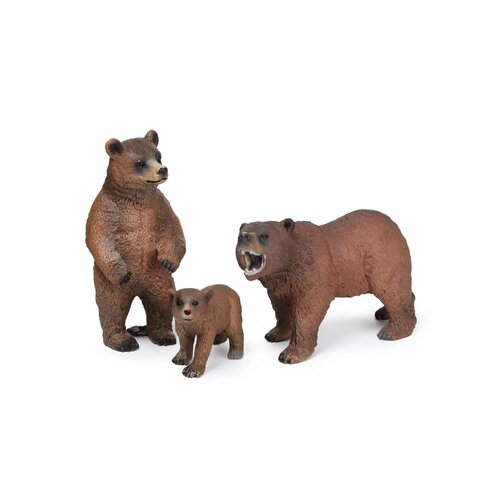 Набор фигурок Attivio Медведи 3 шт YS941220 пазл вкладыш гардероб медведицы и медвежонка