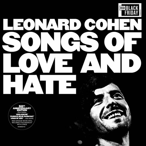 Leonard Cohen – Songs Of Love And Hate (White Opaque Vinyl) leonard cohen – songs of love and hate 50th anniversary coloured white vinyl lp