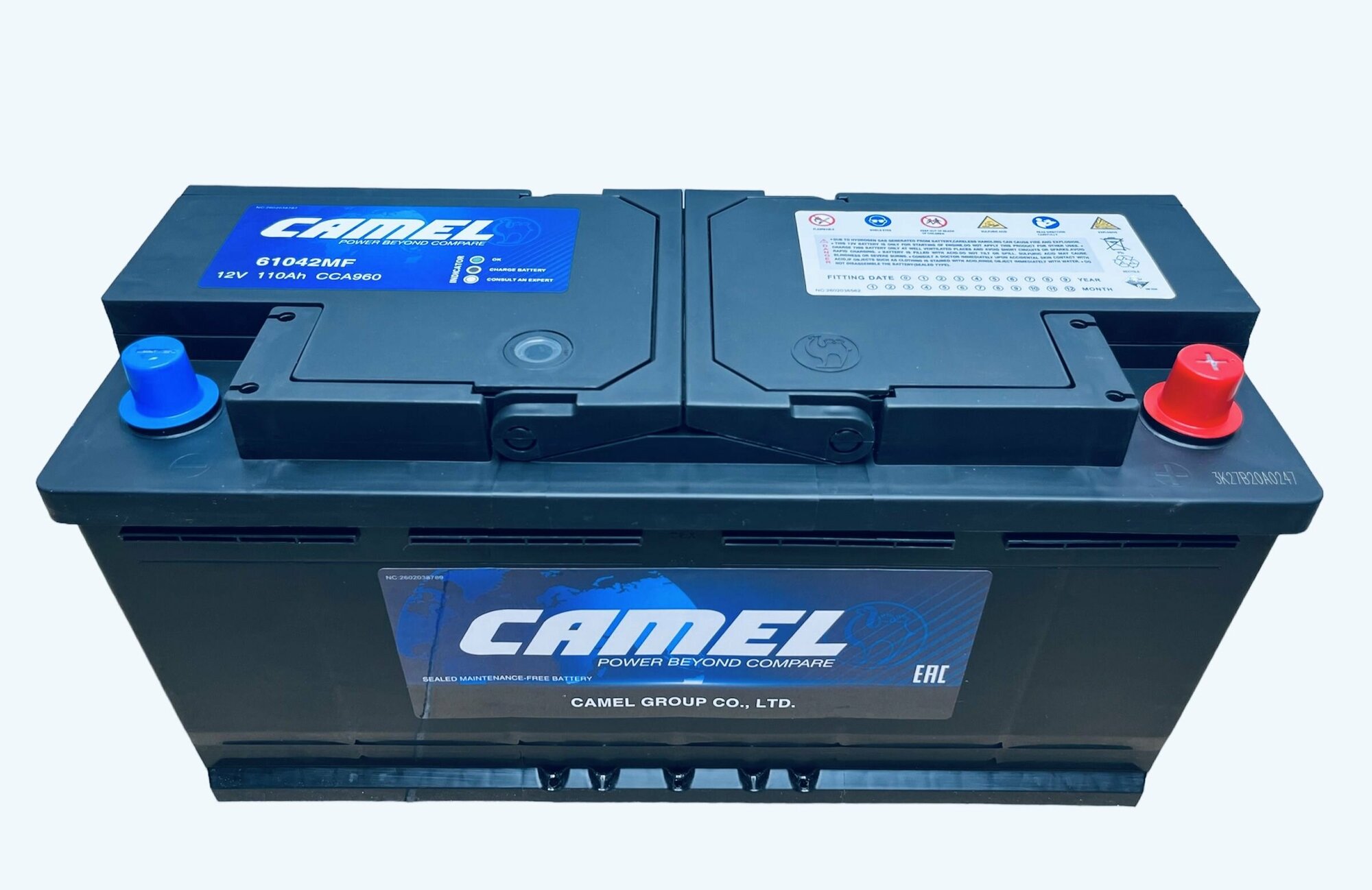 Аккумулятор автомобильный CAMEL 61042MF L6 110 Ач 960 A о. п. 394х175х190