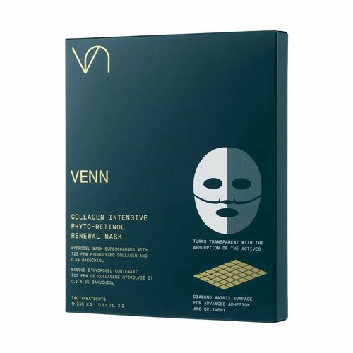 Venn Коллагеновая интенсивная маска с фито-ретинолом для обновления кожи (2 процедуры: 2 x 23 г)