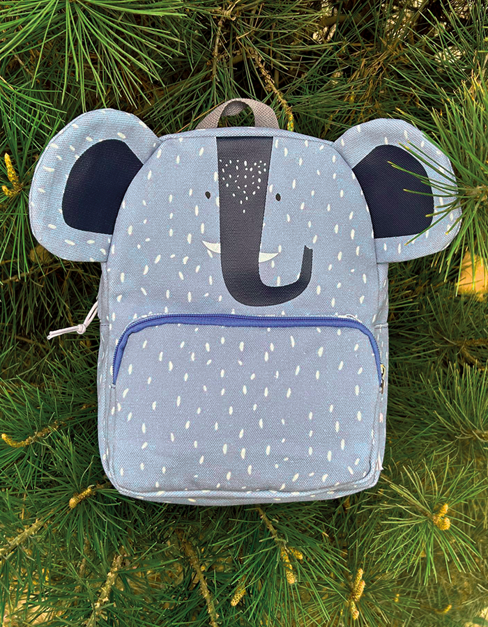 Рюкзак детский на молнии, тканевый, повседневный, «Слон», «Слонёнок», синий