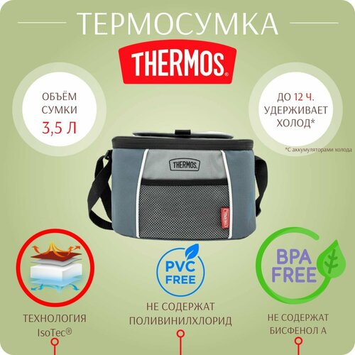 фото Термосумка thermos для ланч-бокса, сумка для обеда, путешествий, пикника e5 - 6 can cooler 3,5л