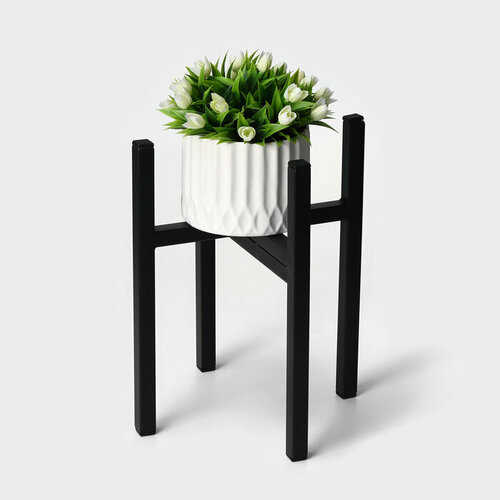 Подставка для цветов Лофт h35 см d22-32 см металл 2158₽