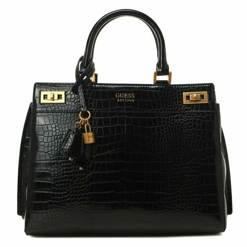 Сумка тоут GUESS, черный сумка тоут guess katey tote коричневый