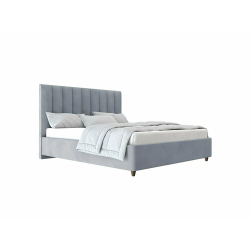 Кровать Beautyson Vivien велюр Formula 691 светло-серый (с подъемным механизмом) 160х190