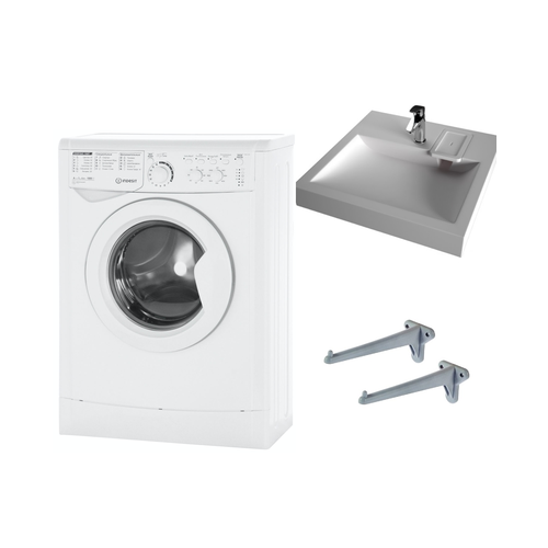 Стиральная машина Indesit EWUC 4105 и раковина Solo Jazz 50 3555000₽