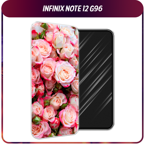 Силиконовый чехол на Infinix Note 12 G96 / Инфиникс Ноут 12 G96 Много роз силиконовый чехол на infinix note 12 g96 инфиникс ноут 12 g96 изумрудная змея