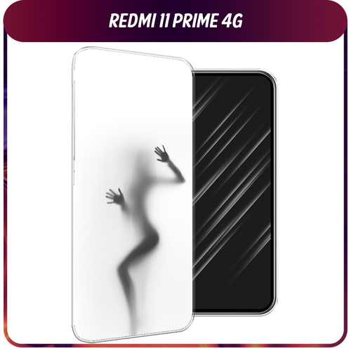 Силиконовый чехол на Xiaomi Redmi 11 Prime 4G / Сяоми Редми Прайм 11 4G Девушка в душе силиконовый чехол на xiaomi redmi 11 prime 4g сяоми редми прайм 11 4g черно белый узор