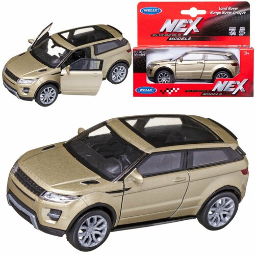 Машинка Welly 1:38 LAND ROVER RANGE ROVER EVOQUE золотистая 43649W/золотистая модель машины 1 38 welly volvo xc90 43688 красный