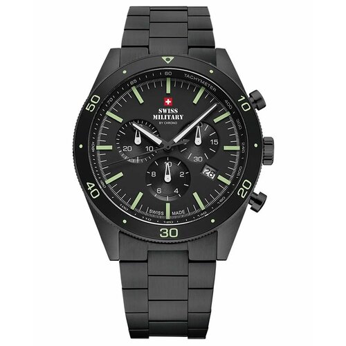 Наручные часы SWISS MILITARY BY CHRONO Chrono SM34079.03, черный, зеленый