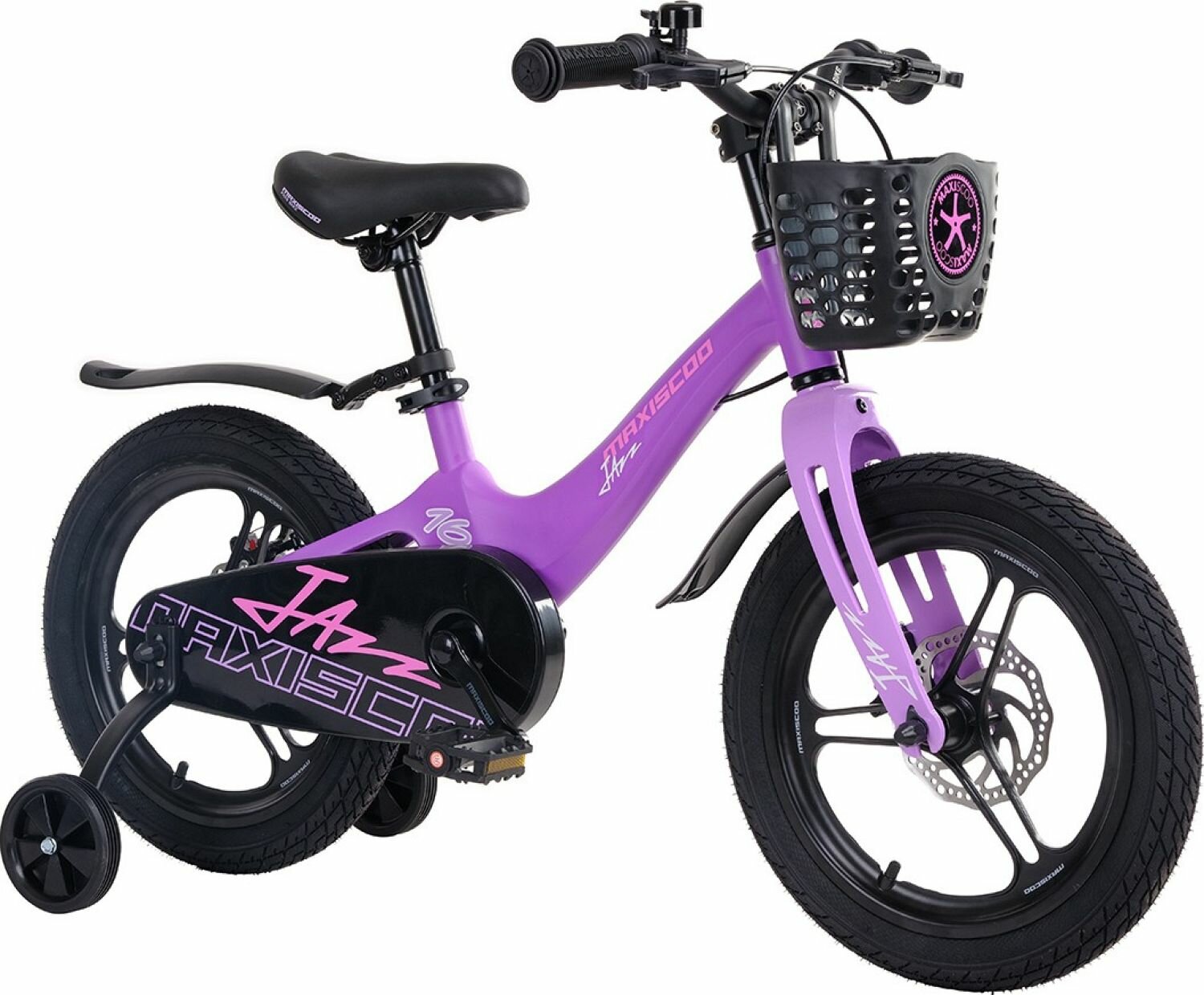Велосипед Maxiscoo Jazz Pro 16" (2024) (Велосипед Maxiscoo JAZZ Pro 16" (2024), Фиолетовый Матовый, MSC-J1633P)