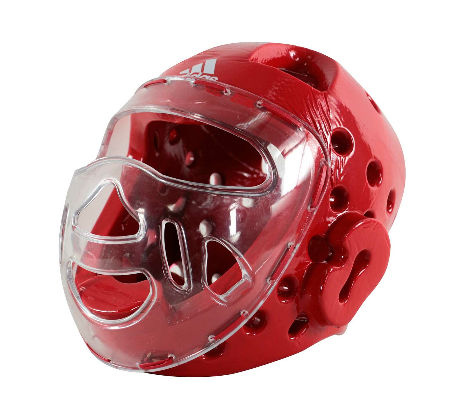 Шлем для тхэквондо с маской Head Guard Face Mask WT красный (размер M, красный) M