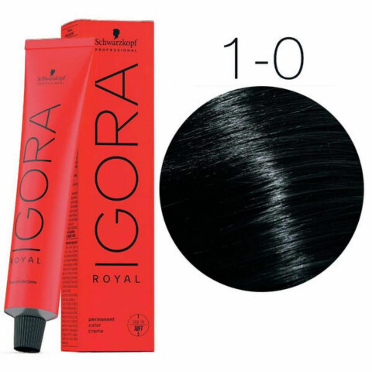 Schwarzkopf Igora Royal - 1-0 Черный натуральный Стойкая крем-краска для волос 60 мл